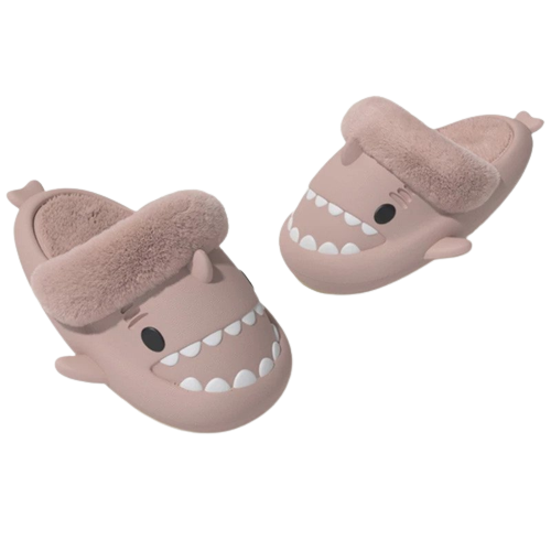 Extra Fur Woman Shark Slides / Men Shark Slides